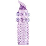 Насадка с шариками TOYFA, TPE, фиолетовый, 13 см
