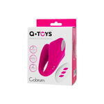 Вибратор для пар A-TOYS Cobrum, силикон, розовый, 9,6 см