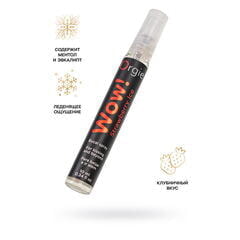 Оральный спрей Orgie WOW!  STRAWBERRY ICE Blowjob Spray с охлаждающим и возбуждающим эффектом, 10 мл