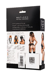 Комплект Glossy Miriam топ на шнуровке и трусики из материала Wetlook, черный, XL